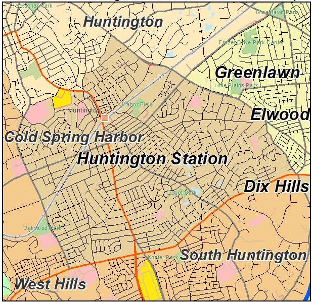 huntington station map