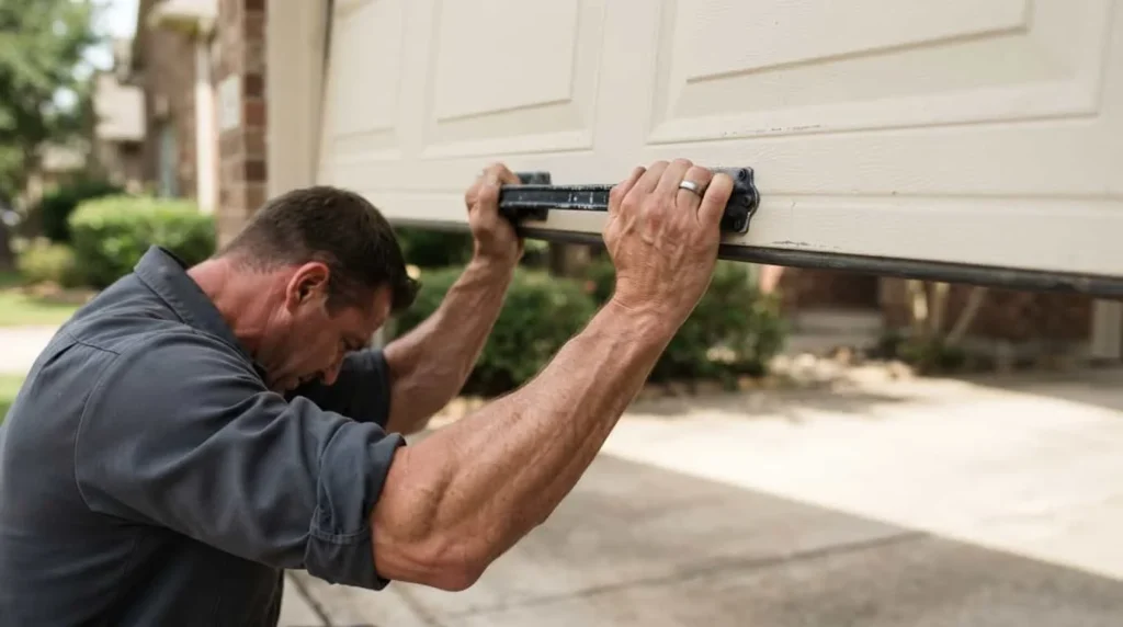 garage door spring stuck
